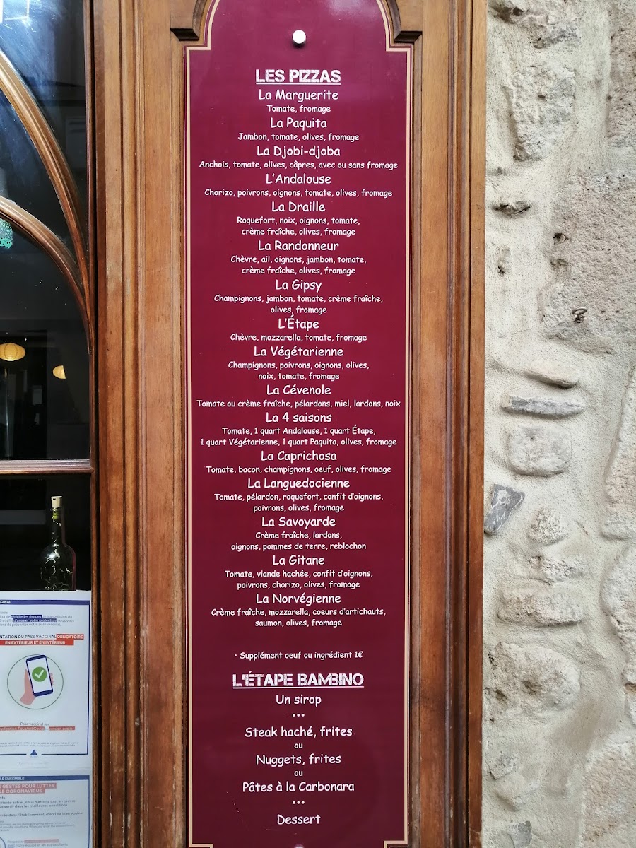 Menu L'etape Du Randonneur-1